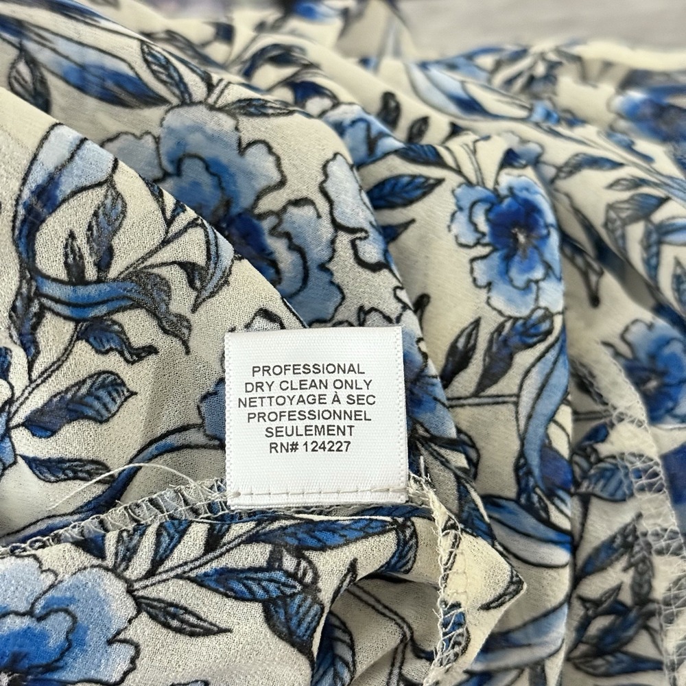 Misa Los Angeles Blue Floral Tiered Long Sleeve Maxi Dress - Picture 9 of 9